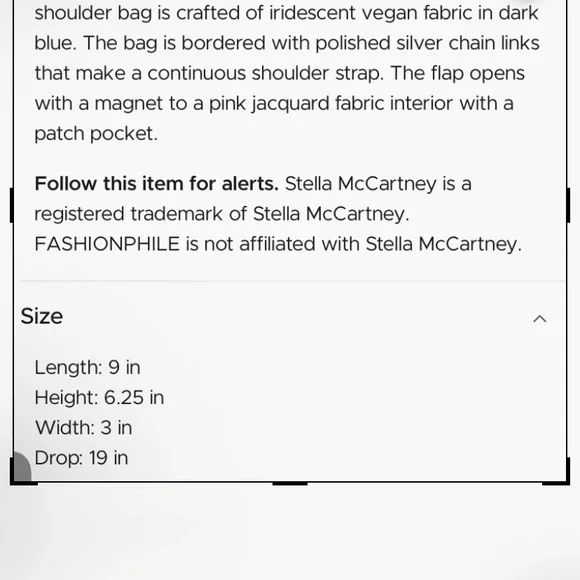 Stella McCartney Mini Falabella Black Crossbody Bag - Picture 9 of 14